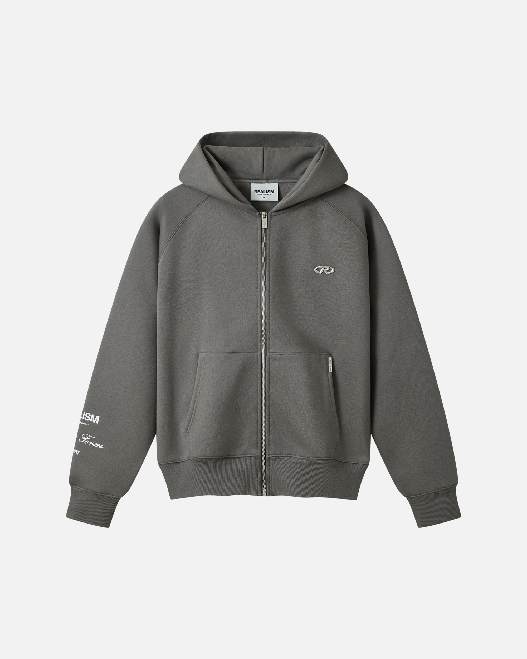 RADIANT ZIP HOODIE V2 COOL GREY – Realism