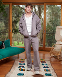 CORE BASICS ZIP HOODIE COOL GREY