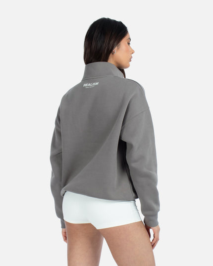 IDOL HALF ZIP SWEATER COOL GREY