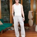 RADIANT SWEATPANTS OPEN LEG GREY MARLE