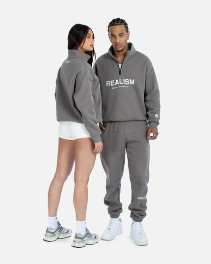 IDOL HALF ZIP SWEATER COOL GREY