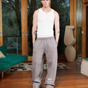 RADIANT SWEATPANTS OPEN LEG COOL GREY