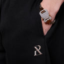 RADIANT SWEATPANTS OPEN LEG BLACK