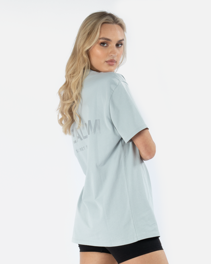 BACK LOGO REFLECTIVE SUB SLATE TEE