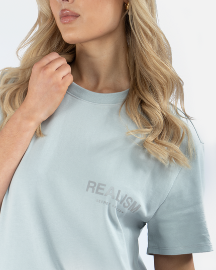 BACK LOGO REFLECTIVE SUB SLATE TEE