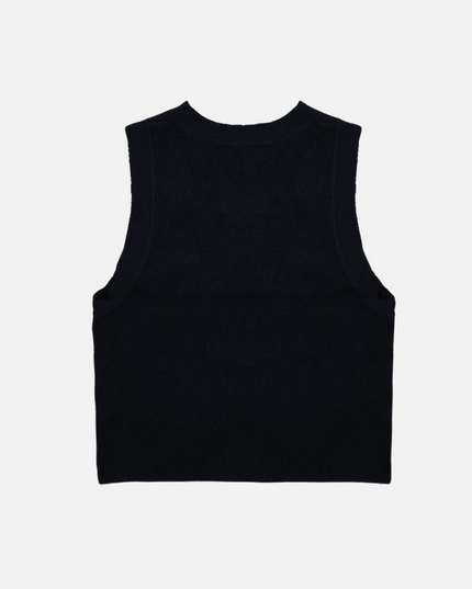 ARDOR KNIT CROP VEST BLACK