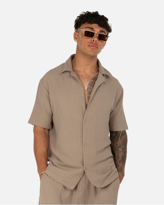 IBIZA BUTTON UP SHIRT DESERT SHADE