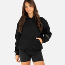 COURT BOXY HOODIE BLACK