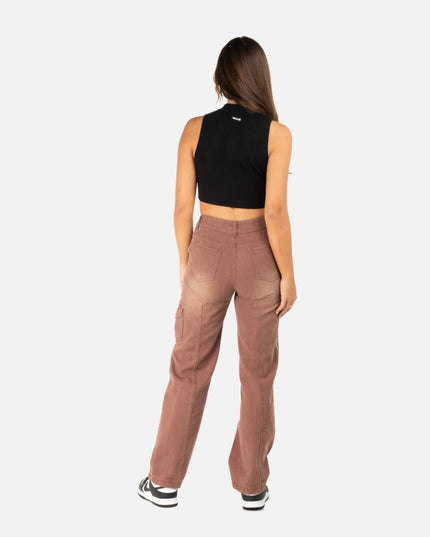 ORLEANS DENIM CARGO FADED BROWN