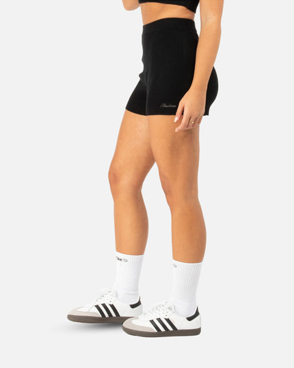 ACHELON KNIT SHORTS BLACK