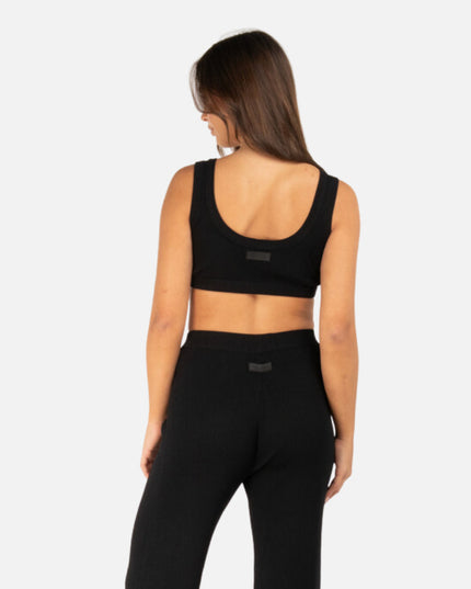 MAISON RIB TANK BLACK