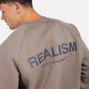 BACK LOGO REFLECTIVE CREWNECK CEMENT