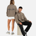 BACK LOGO REFLECTIVE CREWNECK CEMENT