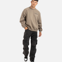 BACK LOGO REFLECTIVE CREWNECK CEMENT