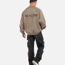 BACK LOGO REFLECTIVE CREWNECK CEMENT