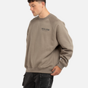 BACK LOGO REFLECTIVE CREWNECK CEMENT