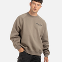 BACK LOGO REFLECTIVE CREWNECK CEMENT