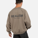 BACK LOGO REFLECTIVE CREWNECK CEMENT