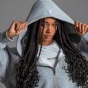 RADIANT ZIP HOODIE GREY MARLE