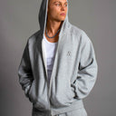RADIANT ZIP HOODIE GREY MARLE