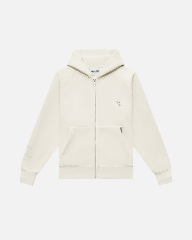 RADIANT ZIP HOODIE IVORY