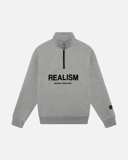 IDOL HALF ZIP SWEATER CLOUD GREY