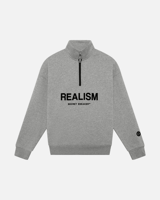 IDOL HALF ZIP SWEATER CLOUD GREY