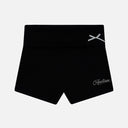 SCRIPT FOLDOVER SHORTS BLACK