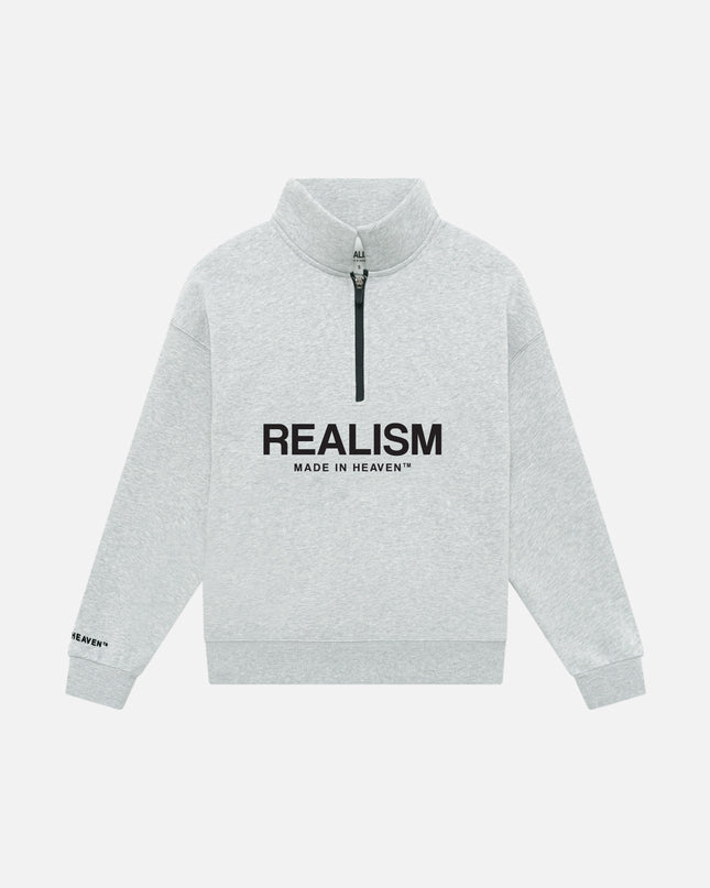 ELITE HALF ZIP SWEATER CLOUD GREY