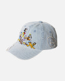 REALISM AND DISNEY DENIM CHARACTER CAP WASHED BLUE