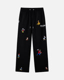 REALISM AND DISNEY BACK TO FRONT SWEATPANTS OPEN LEG BLACK