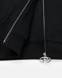 LEGACY ZIP HOODIE V2 BLACK - side zip
