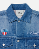 REALISM AND DISNEY USA DENIM JACKET WASHED BLUE