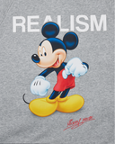 REALISM AND DISNEY MICKEY MOUSE ZIP HOODIE GREY MARLE