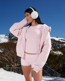 GLIMMER LOGO ZIP HOODIE V2 POWDER PINK