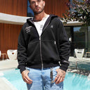 HALO ZIP HOODIE BLACK