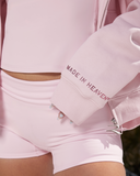GLIMMER LOGO ZIP HOODIE V2 POWDER PINK
