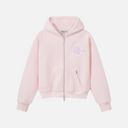 BUNNY ZIP HOODIE PASTEL PINK