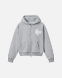 BUNNY ZIP HOODIE GREY MARLE
