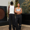 HEAVEN LOGO SWEATPANTS OPEN LEG BLACK