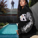 HOMECOMING VARSITY JACKET BLACK
