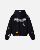 REALISM AND DISNEY BACK TO FRONT ZIP HOODIE BLACK