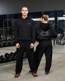 REALISM X DERRIMUT GYM OLD SCHOOL PUMP HOODIE BLACK