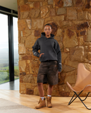 COURT BOXY HOODIE GRAPHITE