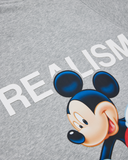 REALISM AND DISNEY MICKEY MOUSE ZIP HOODIE GREY MARLE