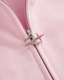 GLIMMER LOGO ZIP HOODIE V2 POWDER PINK