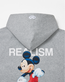 REALISM AND DISNEY MICKEY MOUSE ZIP HOODIE GREY MARLE