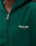STUDIO ZIP HOODIE PINE GREEN