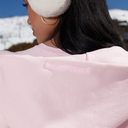 GLIMMER LOGO ZIP HOODIE POWDER PINK