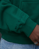 STUDIO ZIP HOODIE PINE GREEN